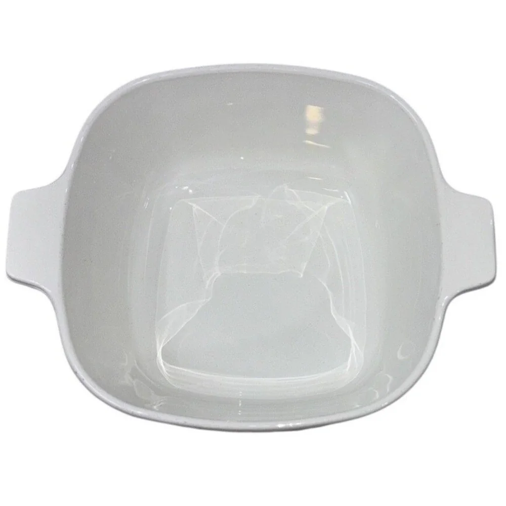 Corning Ware Wheat Casserole Dish 1.75 Qt White Square Baker W-1 3/4-B USA‎ Made